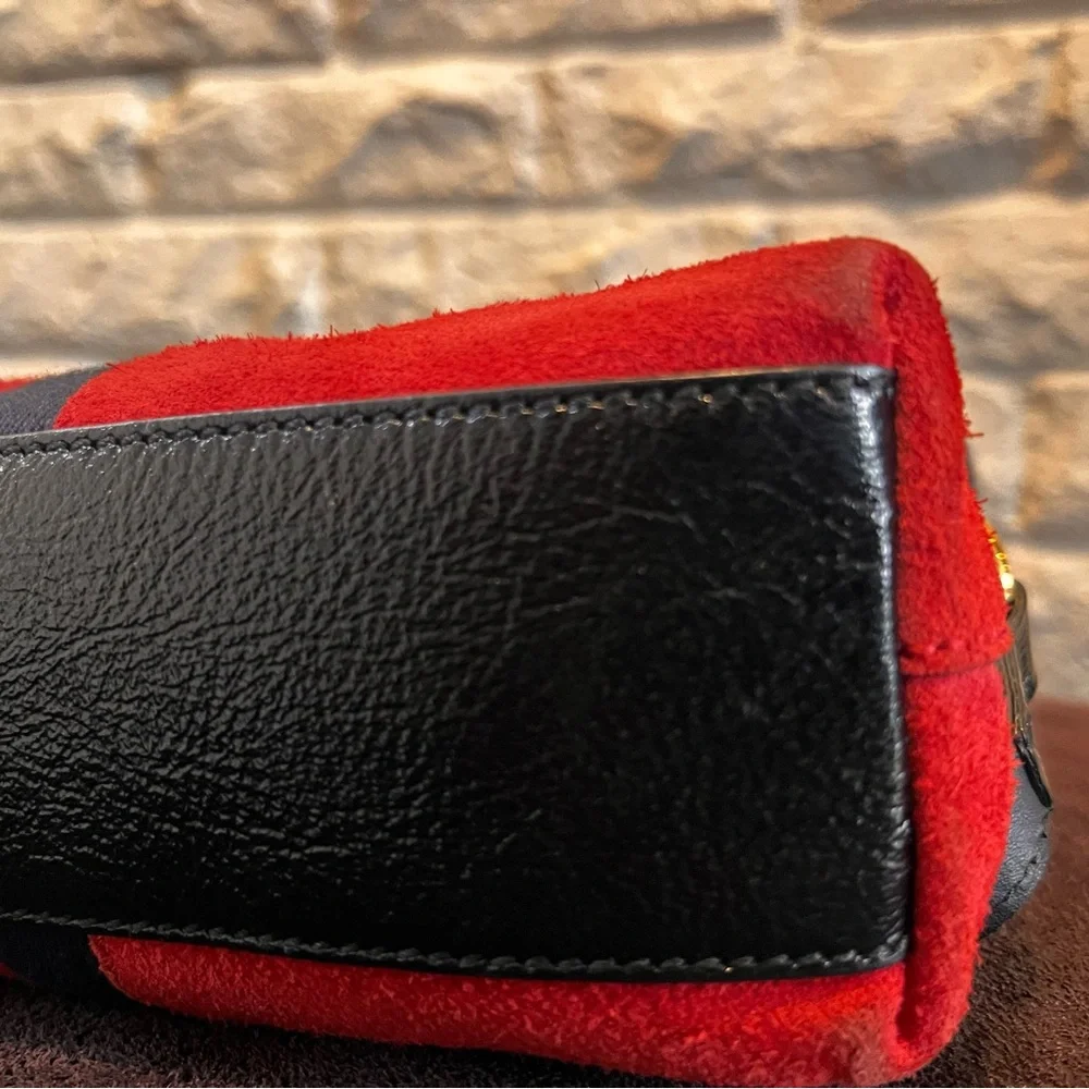 Gucci Vintage Red Suede β Small Ophidia Dome Crossbody Bag - Picture 10 of 17